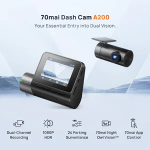 70MAI A200 DASH CAM DUAL CHANNEL 64GB